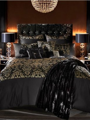 Kylie Minogue Alondra super king duvet cover in black and gold