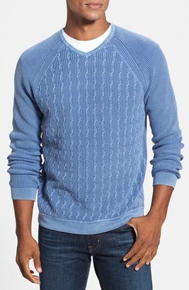 Tommy Bahama 'Cayman' Cable Knit V-Neck Pullover