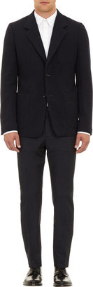 Dolce & Gabbana Compact Knit Two-Button Deconstructed Sportcoat