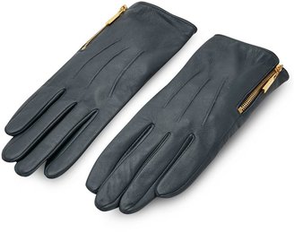 House of Fraser Viyella Peacock Zip Detail Leather Gloves