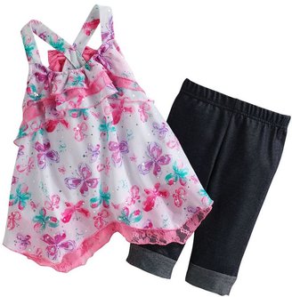 Little Lass butterfly top & skimmer pants set - toddler