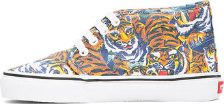 Kenzo Orange Flying Tiger Print Vans Edition Chukka Sneakers