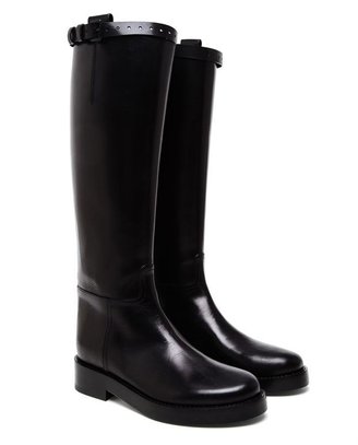 Ann Demeulemeester Leather Riding Boots