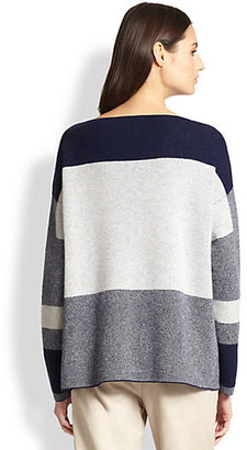 Vince Wool/Cashmere Intarsia Colorblock Sweater