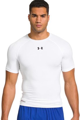 Under Armour HeatGear Sonic Compression Short Sleeved Base Layer Top - White