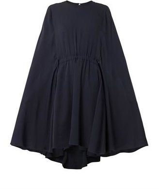 Valentino Cape-back silk-crepe dress
