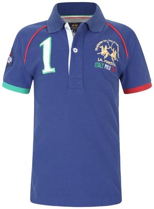 La Martina Boys Blue 'Italy Polo Team' Jersey Top