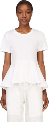 Chloé White Peplum T-Shirt