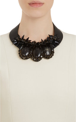 Marni Leather Bib Necklace