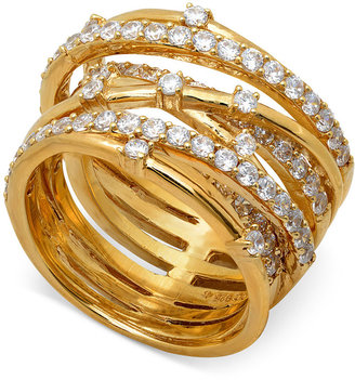Crislu 18k Gold Over Sterling Silver Cubic Zirconia Entwined Ring (2-1/4 ct. t.w.)