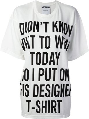 Moschino 'I Don't Know What To Wear Today' t-shirt