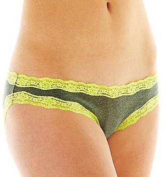 JCPenney Flirtitude® Lace-Trim Microfiber Bikini Panties