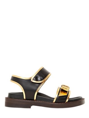 Marni 50mm Leather Sandals With Bow