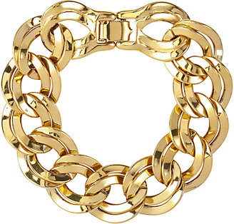 Susan Caplan Vintage 1980s Monet Double Link Bracelet, Gold