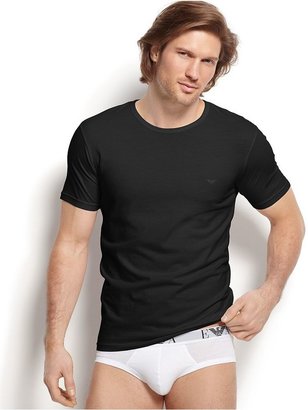 Emporio Armani Men's Underwear, Genuine Cotton Crew T Shirt 3 Pack
