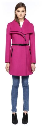 Mackage Valencia-F4 Magenta Classic Belted Winter Wool Coat