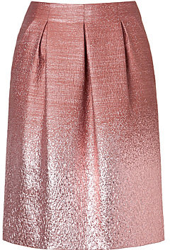Fendi Wool-Blend Lurex Skirt in Fard