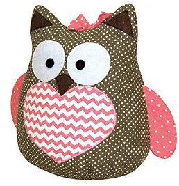 Trend Lab Cocoa Coral Owl Stuffed Toy
