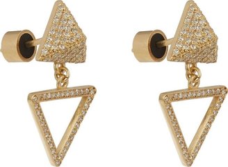 Ileana Makri Diamond & Gold Bermuda Earrings-Colorless