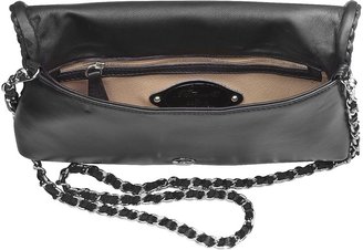 Fontanelli Black Leather Baguette Bag