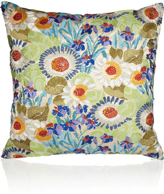 Missoni Home Arty large embroidered down and feather-filled sateen cushion