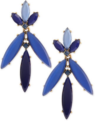 Oscar de la Renta Marquise Resin Drop Clip-On Earrings, Lapis Blue