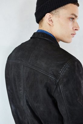 Urban Outfitters Your Neighbors Washed Leather Pilot Jacket