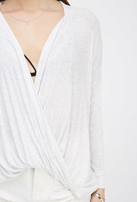 Forever 21 Heathered Twist-Front Top