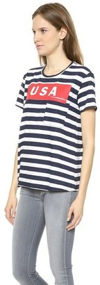 TEXTILE Elizabeth and James USA Wide Stripe Bowery Tee