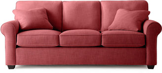 Asstd National Brand Asstd National Brand Fabric Possibilities Roll-Arm Queen Sleeper Sofa
