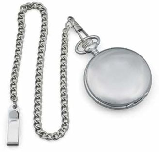 Cathy's Concepts Silver Plate Monogram Pocket Watch, 44mm