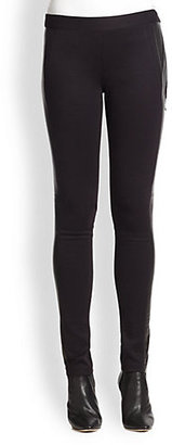 Thakoon Leather-Accent Leggings