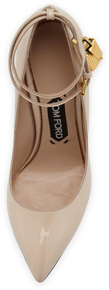 Tom Ford Patent Ankle-Lock Pump, Nude