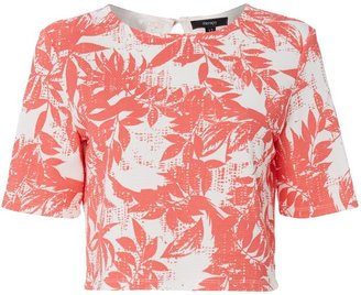Therapy Palm print crop shell top