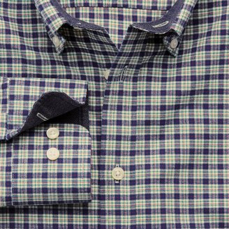 Charles Tyrwhitt Navy Multi Check Country Twill Classic Fit