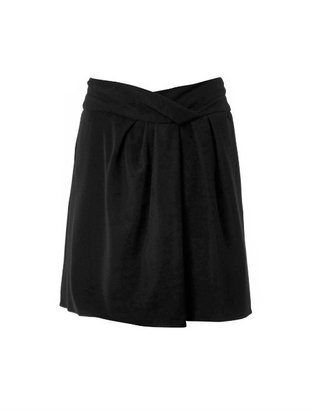 Carven Twist-front crepe skirt