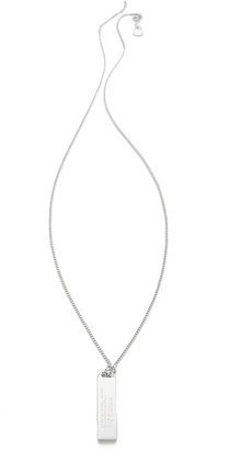 Marc by Marc Jacobs Trompe l'Oeil Toggles & Turnlocks ID Tag Necklace