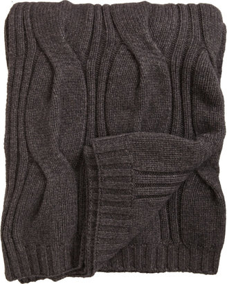 Barneys New York Large Cable Knit Throw