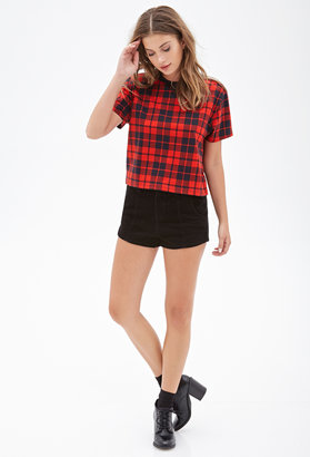 Forever 21 Boxy Plaid Knit Top