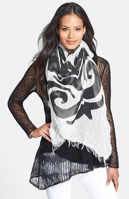 Eileen Fisher Square Linen & Cotton Scarf