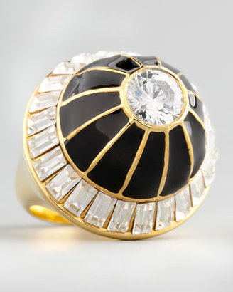 Rachel Zoe Crystal Dome Ring, Black
