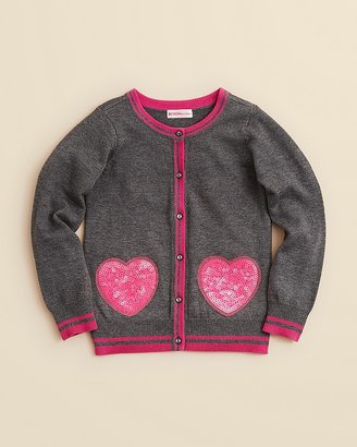 Design History Girls' Hearts Varsity Cardigan - Sizes 2-6X