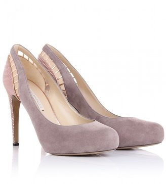 Nicholas Kirkwood SUEDE PUMPS WITH ROSE GOLD ACCENTS