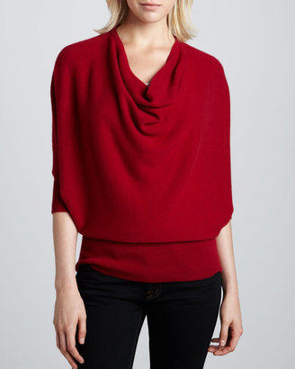 Neiman Marcus Oversized Cowl-Neck Cashmere Sweater