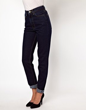 American Apparel High Waisted Jeans - Blue