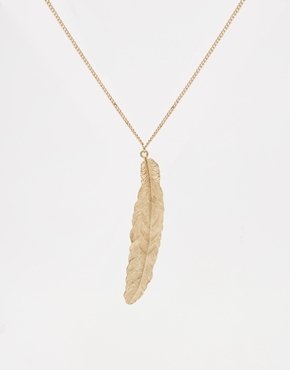 And Mary Necklace With Feather Charm - mattgold