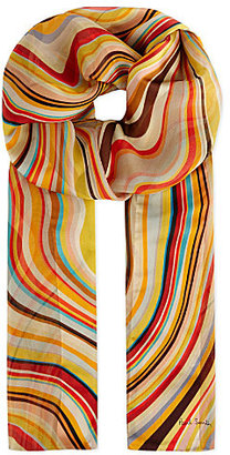 Paul Smith Swirl stripes scarf