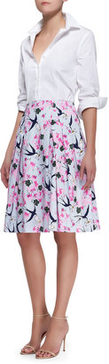 Carolina Herrera Sparrow, Love Letter & Floral-Print Party Skirt