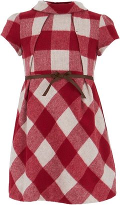 Mayoral Red Check Flannel Dress