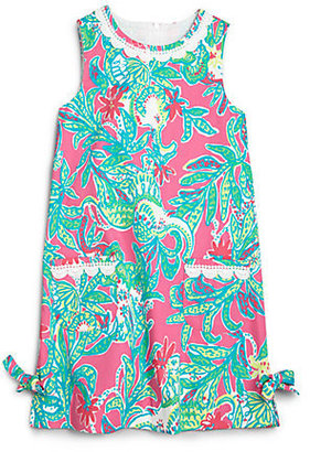 Lilly Pulitzer Girl's Lace-Trimmed Floral Dress
